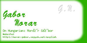 gabor morar business card